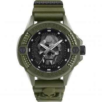 Philipp Plein The $kull Ecoceramic Military Green Watch, Watches, male, Green, Size: ONE SIZE