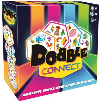 Juego de Mesa Dobble Connect - Juego de Sociedad Familiar con Hexágonos y Pairs