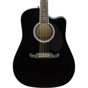 Fender FA-125CE II Black Dreadnought Electro-Acoustic Guitar with Fender FE-A2 Preamp