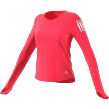 adidas Own The Run Long Sleeve tee Women T-Shirt, Mujer, Shock Red, L