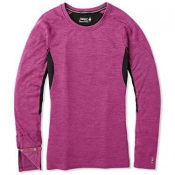 Smartwool Merino Sport 250 - Camiseta de Manga Larga para Mujer, Merino Sport 250 - Camiseta de Manga Larga, Mujer, Color Sangria Heather, tamaño Large