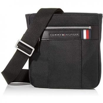 Tommy Hilfiger - Elevated Nylon Mini Crossover, Bolso bandolera Hombre, Negro