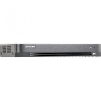 Grabador de video digital Hikvision IDS-7208HQHI-M2/S(C) con 8 canales, soporte para cámaras analógicas y IP, resolución de grabación hasta 4MP, compresión H.265+, salida HDMI y VGA