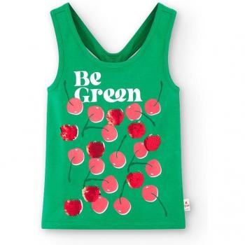 Camiseta punto tirantes de niña Boboli 418047 VERDE