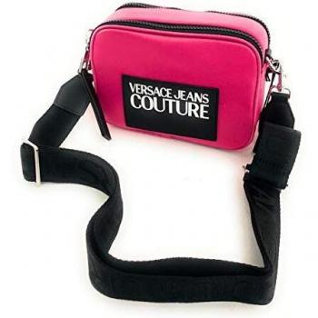 Bolso bandolera de poliéster con logo Versace Jeans Couture para mujer, color magenta, incluye bolsa de polvo E1VVBBT1-71420-401