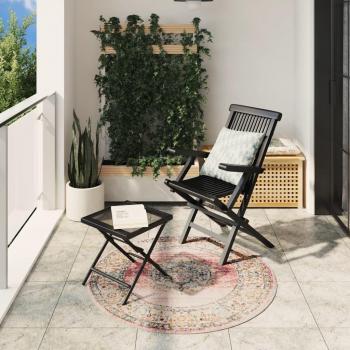 Alfombra Interior y Exterior Vintage Ø 120 cm ARBIZU Multicolor