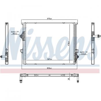 Radiador de baja temperatura NISSENS 606397, intercambiador de calor para refrigeración del motor