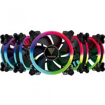 Kit 5 Ventiladores RGB + CONTROLADORA Aeolus M1-1205R GAMDIAS 5X120MM/LED RGB/Controlador