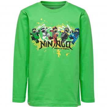 LEGO Wear Boy Ninjago-Cm-50113-Langarmshirt, Camisa Manga Larga para Niños, Verde