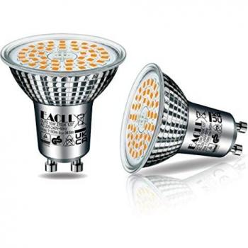 EACLL Bombillas LED GU10 Blanco Cálido 10W Reemplaza 125W Halógena, Pack de 2, Focos Sin Parpadeo AC 230V, 2700K 945 Lúmenes 120 ° Spotlight, Lámpara Reflectora no Regulable