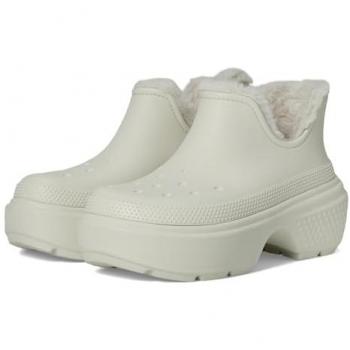 Botas Cortas de Agua Crocs Stomp Forradas Unisex - Color Blanco - Talla 38-39