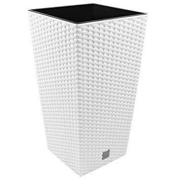 Maceta Prosperplast Rato Square 26,6L Blanca con Inserto