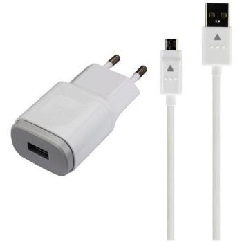 TPC© Cargador Original LG MSC-04ED 1,8 Amperios + Cable de Datos DC09WK-G, para LG G Pro,G2, G3, G3s, G4, G4c, G5, V10, Zero,Flex, Flex 2, Travel Charger, Blanco, Bulk