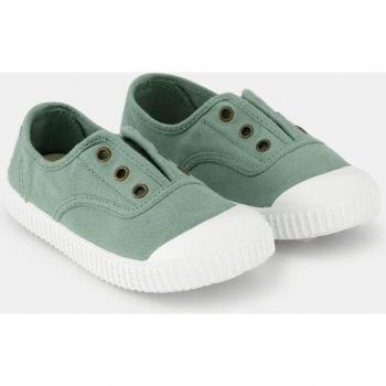 Zapatillas Victoria de Lona Azul Jeans con Doble Velcro para Niña y Niño