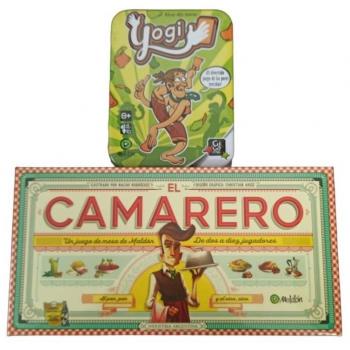 Combo Juego De Mesa Yogi + El Camarero De Maldon Magic4ever - Juego de mesa, incluye dos juegos: Yogi (juego de poses imposibles) y El Camarero De Maldon