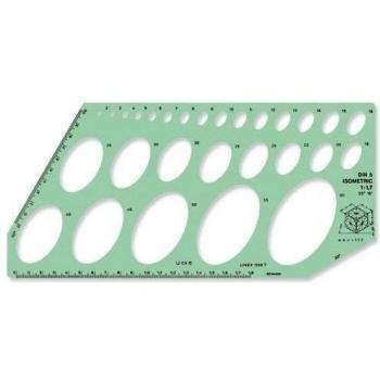 Linex Isometric Ellipse LXG1269T - Regla con plantilla de 28 Elipses de 35 grados y protección de 16 pulgadas 285 x 135mm