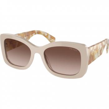 Prada PR A08S 11O6S1 Women’s Round Desert Sunglasses in Brown (Size 56)