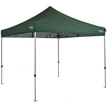 Oztrail - Cenador Deluxe Verde 3x3m 300D. Carpa, toldo o gazebo. MPG-GD30G-A Patas de altura ajustable mediante un botón.<br>Altura máxima: 335cm, 25kg