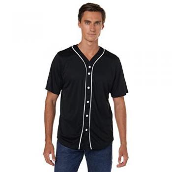 Urban Classics Black and White Baseball Mesh Jersey