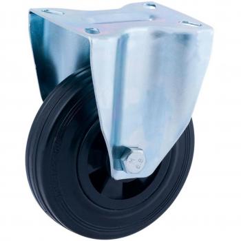 Rueda Fija de Apoyo con Bandaje de Goma Negra 100mm x 35mm Modelo AFO CR29468