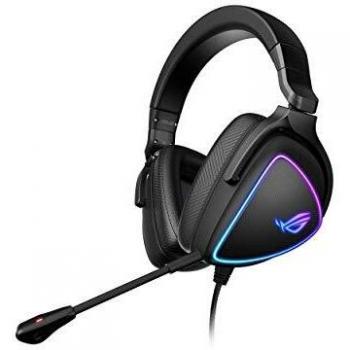 ASUS ROG Delta S Animate - Auriculares ligeros para gaming con USB-C, dos pantallas AniMe Matrix, cancelación de ruido asistida por IA, MQA y Quad DAC ESS 9281, Compatibles con PC, Switch y PS5, Negro