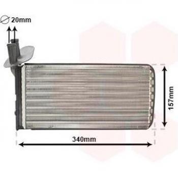Radiador de calefacción VAN WEZEL 58006097, tipo: radiador, características: diseño compacto, eficiente en la transferencia de calor, fácil instalación, compatible con vehículos específicos