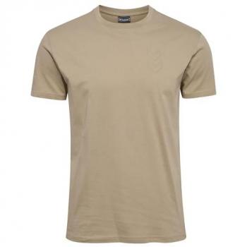 Hummel Active CO Beige Short Sleeve Men's T-Shirt