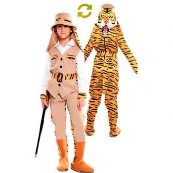 Disfraz Doble de Cazador y Tigre para niños