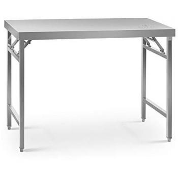 Mesa de acero inoxidable plegable ECO Royal Catering 60 x 120 cm capacidad de carga 210 kg