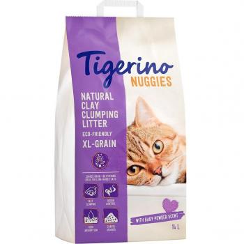 Tigerino Nuggies Coarse-Grained Clumping Litter with Baby Powder Scent - 14L (Approx. 14kg)