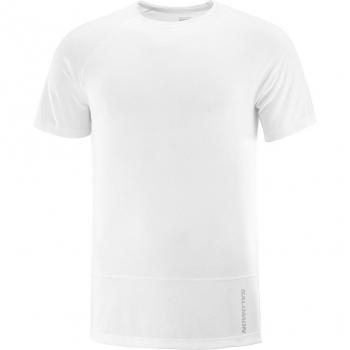 Camiseta de hombre Salomon Cross Run manga corta blanca - M