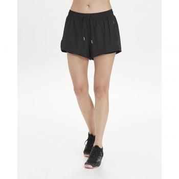 Endurance Eslaire W 2-in-1 pantalón corto entrenamiento mujer, shorts de entrenamiento para mujer, diseño 2 en 1, comodidad y libertad de movimiento, tejido transpirable, cintura elástica con cordón ajustable, bols