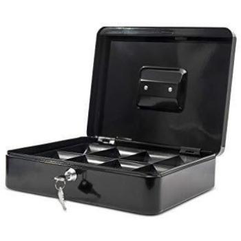 Caja de Dinero MAUL Negra 301x250x89mm con Cerradura de Cilindro de Seguridad en Acero Lacado