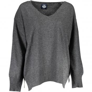 North Sails Black Wool V-neck Knitwear Shirt for Women - Size XS
