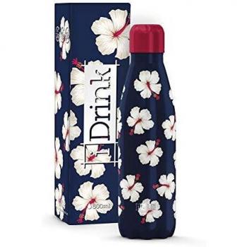 i-Drink Botella de Doble Pared Acero, Térmica. 500ml, Decoradas