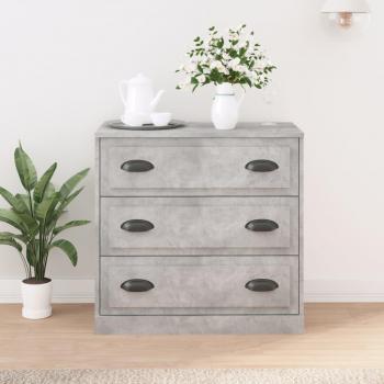 Mesa de madera multicapa gris hormigón 70x35,5x67,5 cm