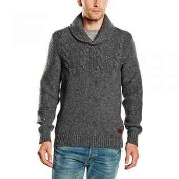 Dockers Chunky Cable - Jersey de manga larga para hombre, color dark grey heather, talla Large