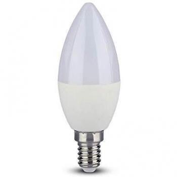 Bombilla LED E14 3.5W Vela Regulable RGB+3000K con Control Remoto VT-2214