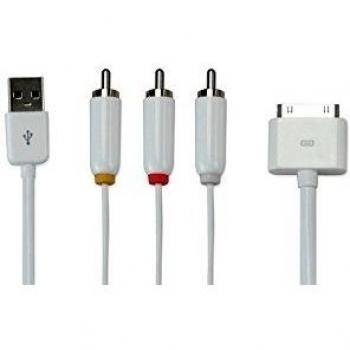 Cable AV USB iPad, iPhone, iPod 1,8m