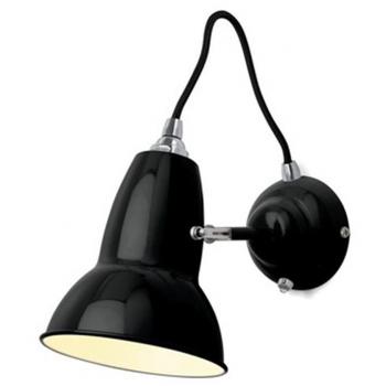 Aplique de pared Anglepoise Original 1227, negro con cable negro