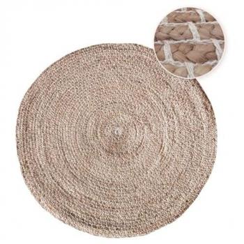 Alfombra Redonda de Yute 100% Fibra Natural - Ø 80-140 cm - 8 Modelos Disponibles