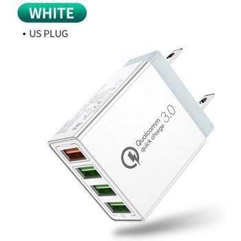 Cargador de pared Elough 35W USB 3.0 de carga rápida para iPhone 11, Samsung S9, Huawei y Xiaomi con 4 puertos QC3.0 (UE, EE. UU., Reino Unido)