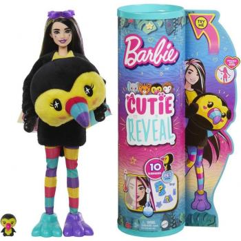 Mattel Barbie Cutie Reveal Serie Amigos de la Jungla con Disfraz de Tucán