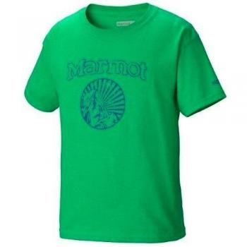 Marmot Kinder T-shirt Boy's Marmot Horizon Tee Ss - Prenda, color verde oscuro, talla XS