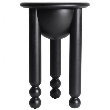 Mesa Auxiliar Krasic de Madera Abedul en color Negro de 38x38x57cm