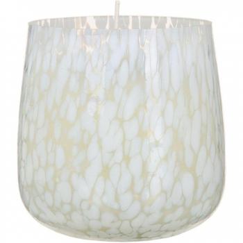 Portavelas de Cristal Blanco 10 x 10 x 10 cm