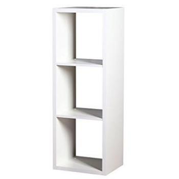 Estantería Bedford A100, Abierta sin Pared Trasera, Aglomerado Laminado, Blanco, 111x41x32cm
