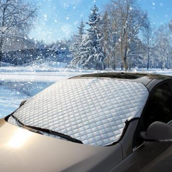 Cubierta de nieve del parabrisas del coche y protector de la sombra del sol,protección completa contra la nieve,el hielo,la escarcha, el sol y el polvo.Diseño grueso a prueba de viento con material