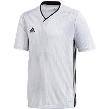adidas Tiro 19 JSY Y Camiseta de Manga Corta, Niños, White/Black, 5-6Y