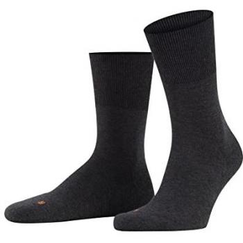 Falke Unisex Run Crew Socks - Dark Grey, Size 49-50